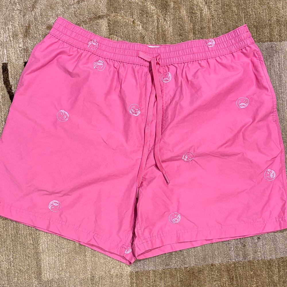 ~Urban Outfitters ~ Pink Embroidered Swim Shorts